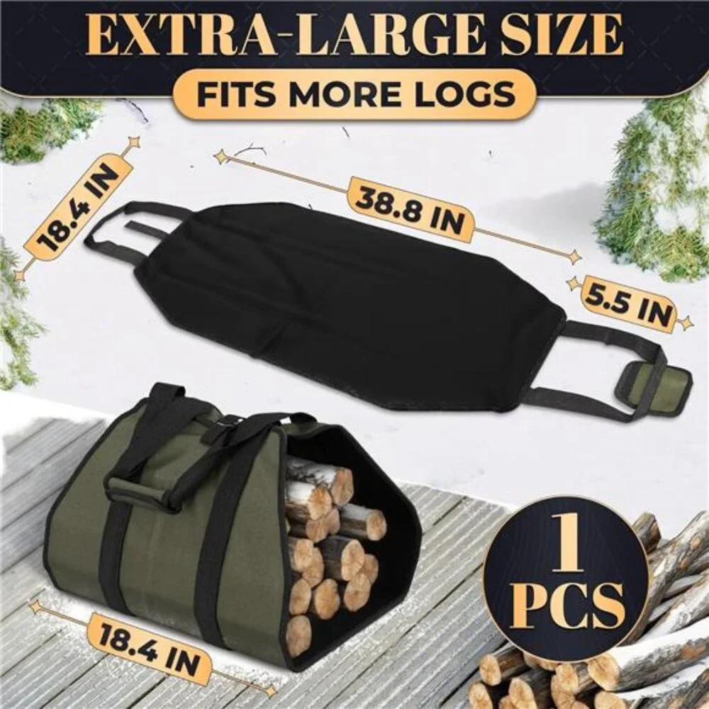 Water-Resistant Firewood Carrier Bag – 39.4